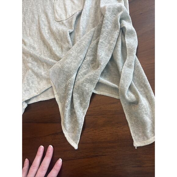 M Made In Italy Wm Sz Med Sharkbite Green Linen-Blend Top Bohemian Norm Eurocore - Picture 7 of 11